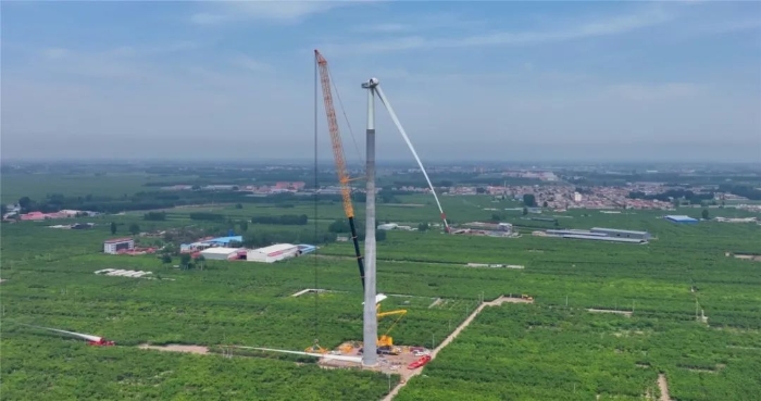 “全球第一吊”再临燕赵！166米，XCA4000助力华北绿电